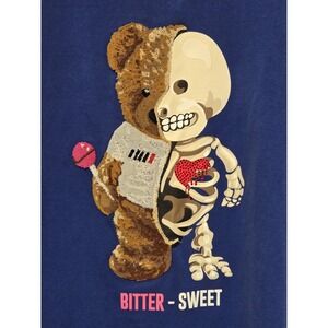 Fifth Loop BITTER-SWEET Graphic Shirt Blue Men's Size‎ Medium Teddy Bear M